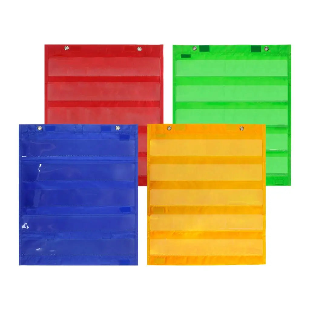 Wall Hanging Reusable Daily Schedule Chart – Green / Yellow / Red / Blue