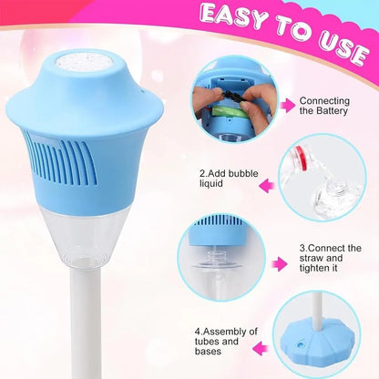 Electric Vertical Adjustable Height Bubble Machine With Music