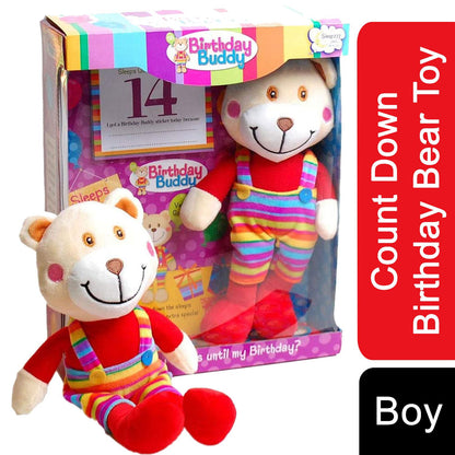 Birthday Buddy Count Down Bear – Sensory-Friendly Celebration Companion (Boy)