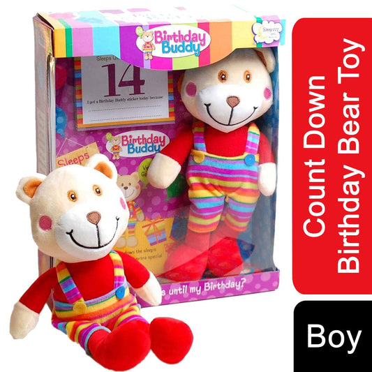 Birthday Buddy Count Down Bear – Sensory-Friendly Celebration Companion (Boy)