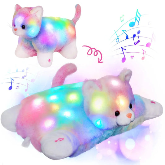Cute Glowing Plush Toys with LED Light & Soft Lullabies