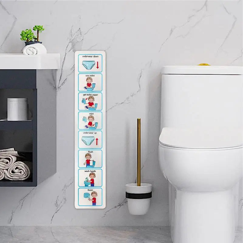 Potty Chart Visual Wall Planner, Confidence-Building Routine Tool