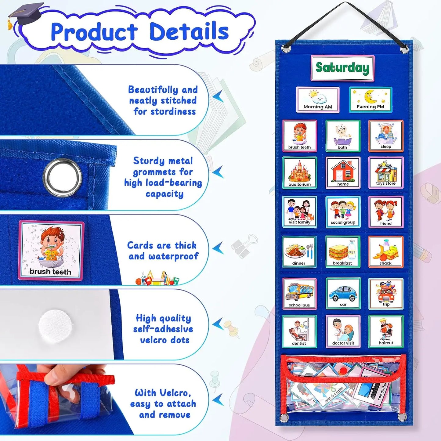 Visual Daily Schedule Chart Neurodivergent-Friendly Planner for Routine & Emotional Regulation