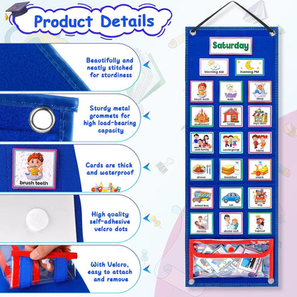 Visual Daily Schedule Chart Neurodivergent-Friendly Planner for Routine & Emotional Regulation