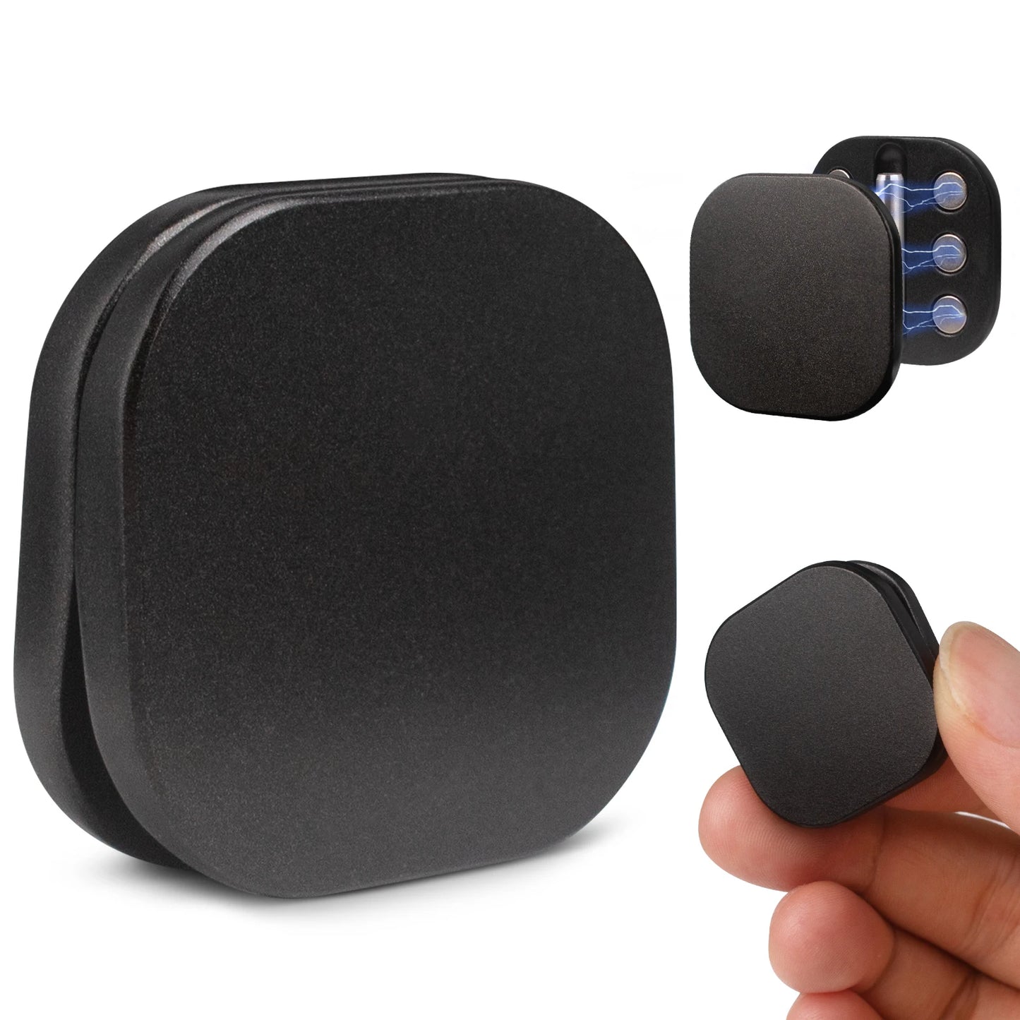 Palm-sized magnetic slider fidget tool for sensory grounding and stress relief