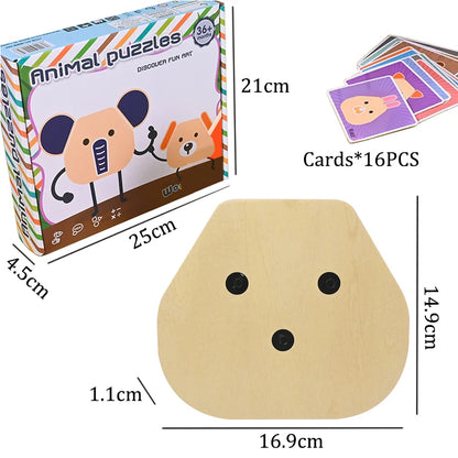 3D Magnetic Animal Puzzle – Expressive Matching Game Ages 3–6 | Brozebra