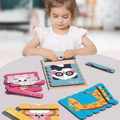 Wooden Strip Puzzle – Calm, Structured Play for Neurodivergent-Friendly Skill Building