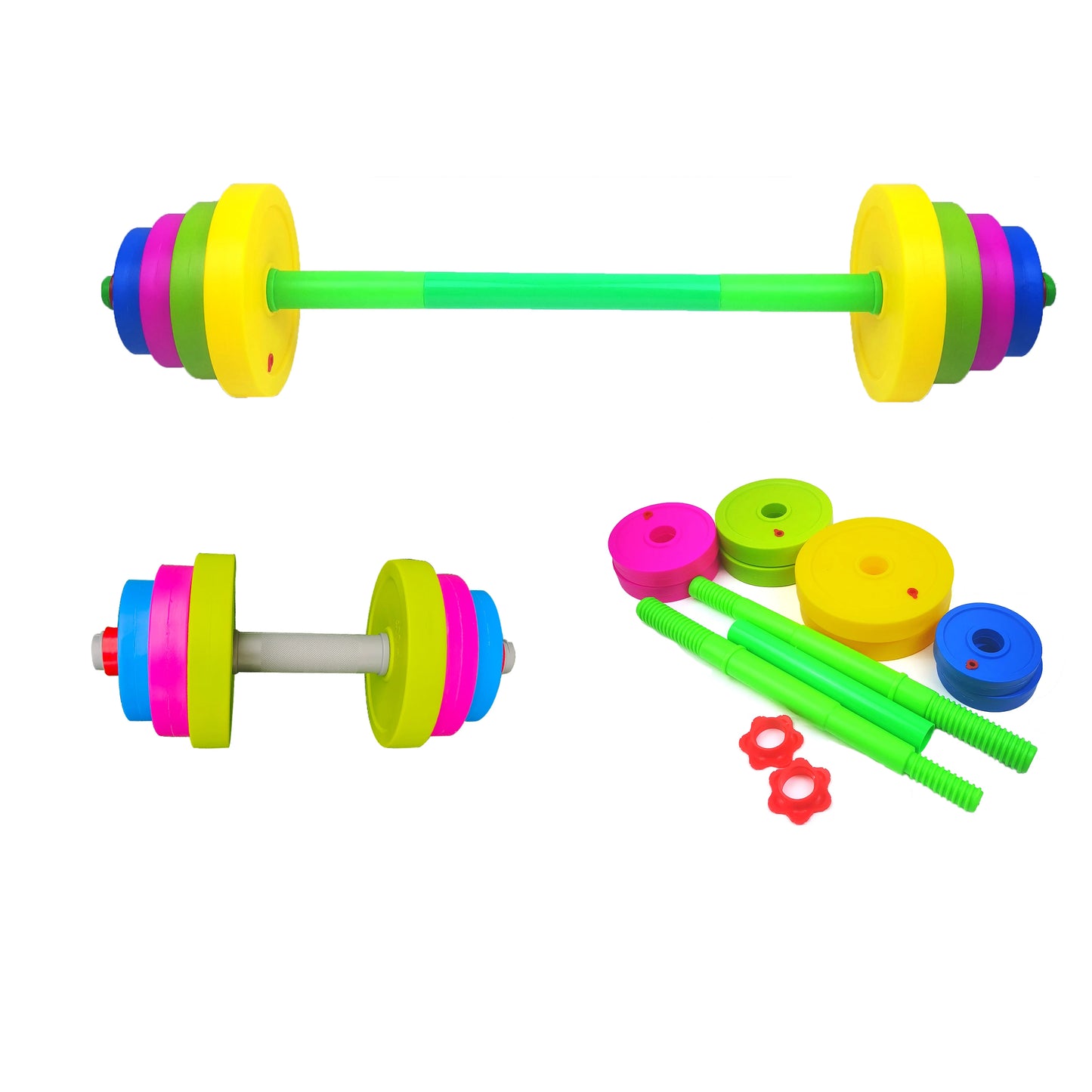 Children dumbbell detachable long barbell