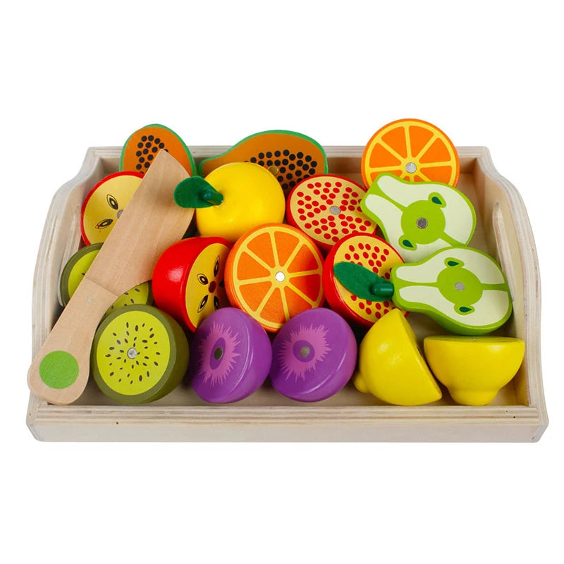 Wooden Cutting, Fruit Vegetable Set