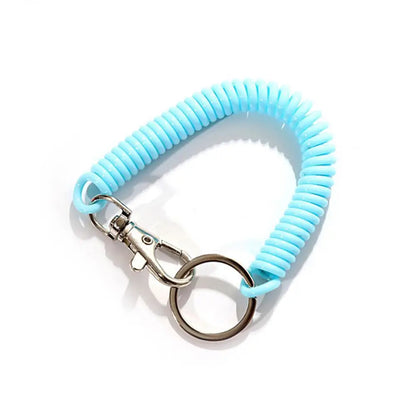 Spiral Elastic Spring Rope Keychain- Tangle-Free Secure Carry