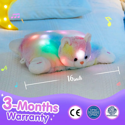 Cute Glowing Plush Toys with LED Light & Soft Lullabies