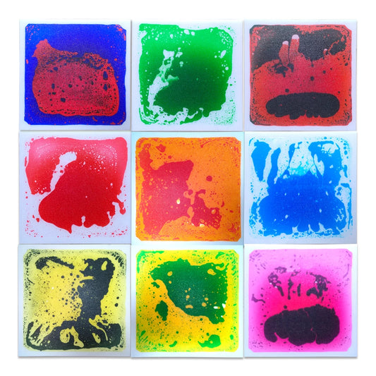 1/4/6/9pcs coloured Liquid  Floor Tiles