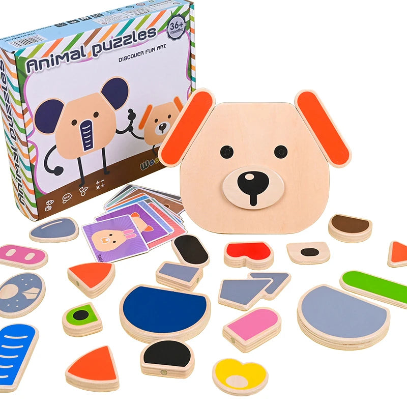 3D Magnetic Animal Puzzle – Expressive Matching Game Ages 3–6 | Brozebra