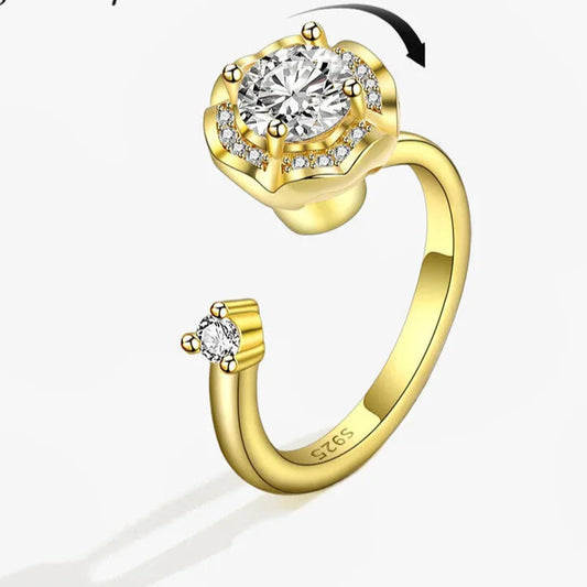 Gold Diamond Ring Fidget Spinner