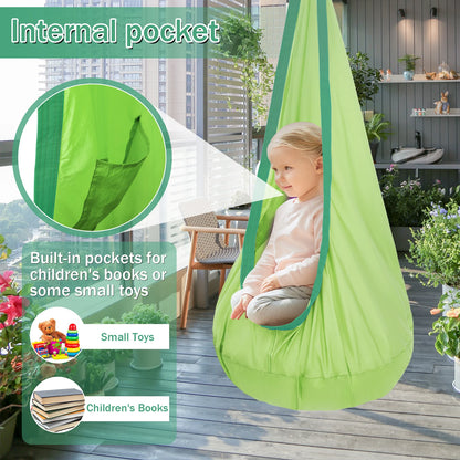 Kids Nylon Pod Swing with Inflatable Cushion
