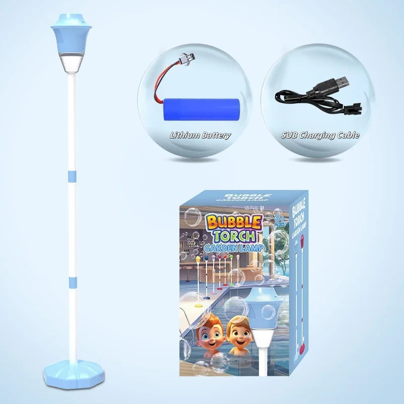 Electric Vertical Adjustable Height Bubble Machine With Music