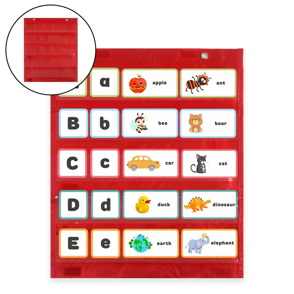 Wall Hanging Reusable Daily Schedule Chart – Green / Yellow / Red / Blue