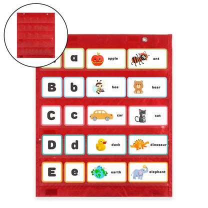 Wall Hanging Reusable Daily Schedule Chart – Green / Yellow / Red / Blue