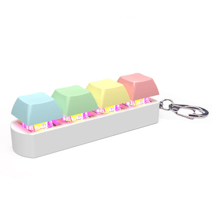 LED Mechanical Key Fidget – 4-Button Shaft Tester for Sensory Grounding & Emotional Regulation