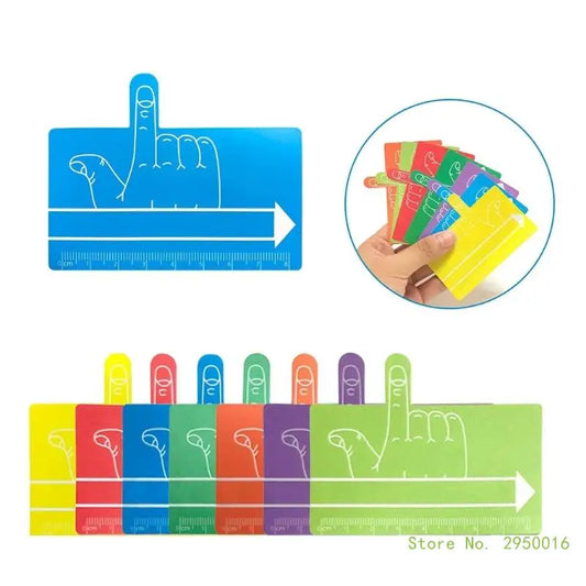 Finger-guided reading strips used as bookmarks to enhance reading focus