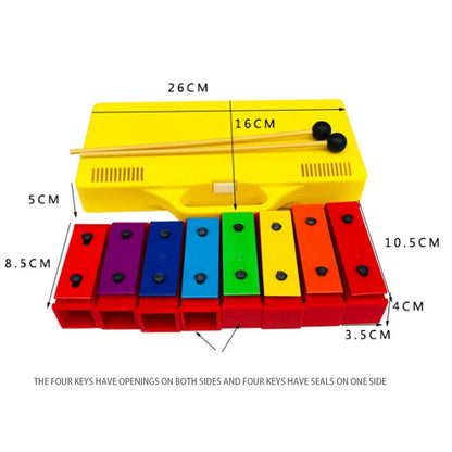 8 Notes Glockenspiel Resonator Bells With Yellow Case