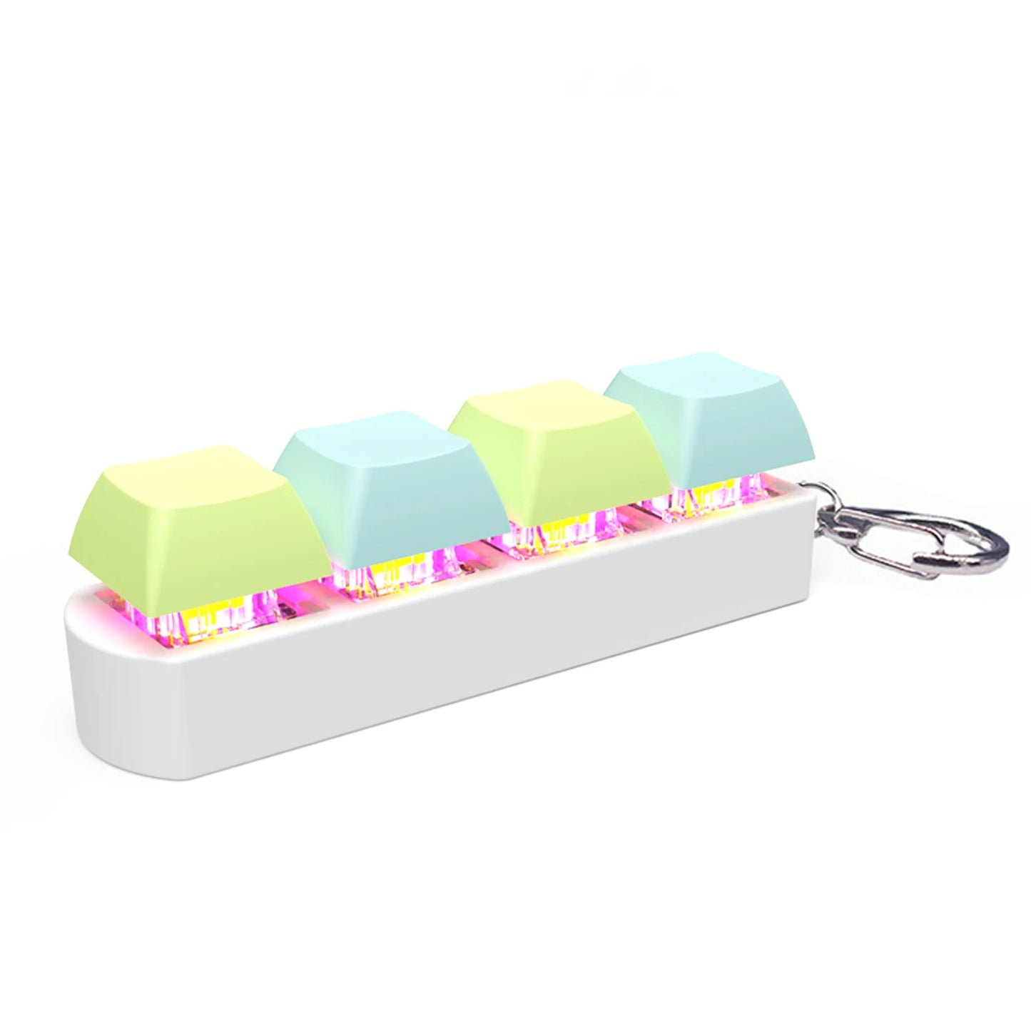 LED Mechanical Key Fidget – 4-Button Shaft Tester for Sensory Grounding & Emotional Regulation