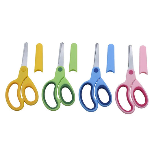 Left-handed Children’s Scissors Safe Sleeved Cutting Tool for Neurodivergent-Friendly Crafting