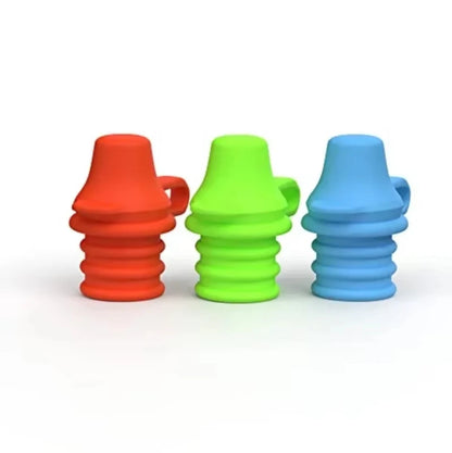 3Pcs No Spill Water Bottle Cup Adapter – Leak-Proof Hydration Support for Accessibility & Travel