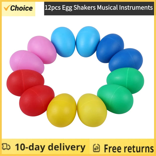 12Pcs Egg Shakers Percussion Musical Instruments