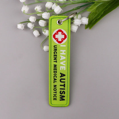 I HAVE AUTISM Embroidered Key Fob – Visibility Tool for Advocacy, Awareness & Safety