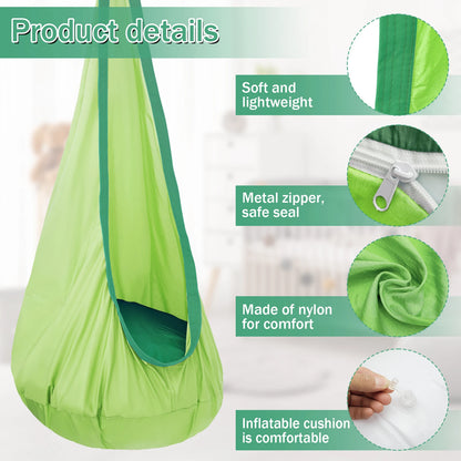 Kids Nylon Pod Swing with Inflatable Cushion
