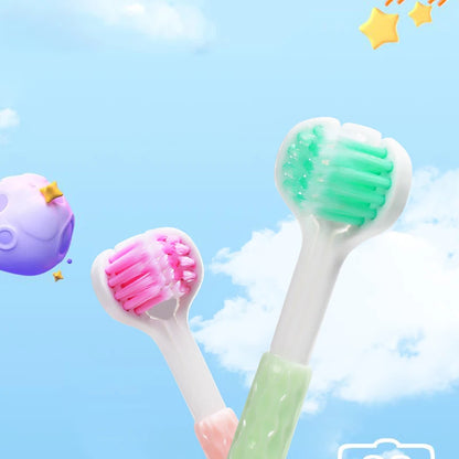 3-Sided Kids Toothbrush – Soft Bristles for Effective, Sensory-Safe Cleaning
