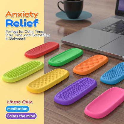 8PCS Texture Fidget Toy, Textured Elastic Sensory Strips