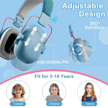 Kids Noise Cancelling Ear Defenders, Sensory Hearing Protection for Focus & Calm