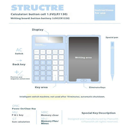 2-in-1 Handwriting Foldable Calculator – Visual Learning Tool for Dyscalculia & Organised Thinking