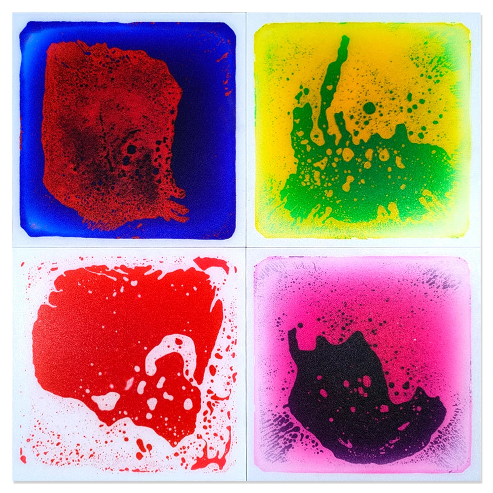 1/4/6/9pcs coloured Liquid  Floor Tiles