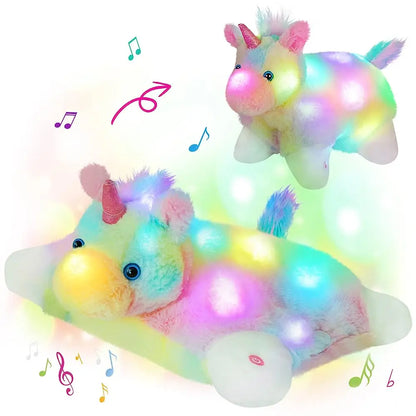Cute Glowing Plush Toys with LED Light & Soft Lullabies
