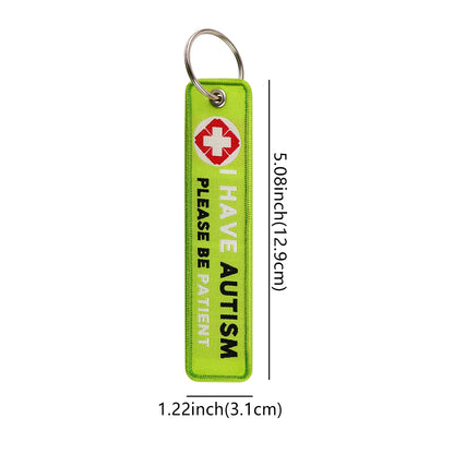 I HAVE AUTISM Embroidered Key Fob – Visibility Tool for Advocacy, Awareness & Safety