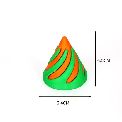 Set of 3 3D Printed Spiral Cone Fidget Toy