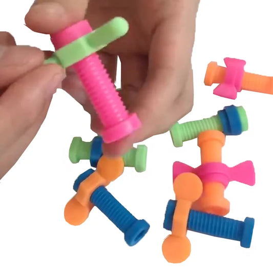 4pcs Colourful ABS Screwing Fidget