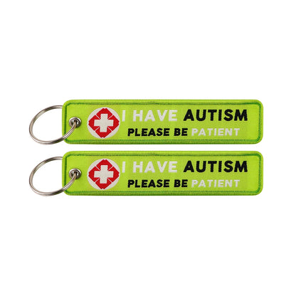 I HAVE AUTISM Embroidered Key Fob – Visibility Tool for Advocacy, Awareness & Safety