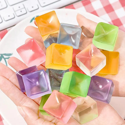 Squishy Ice Cube Fidget Toy, Sensory Gel Relief for Focus & Calm