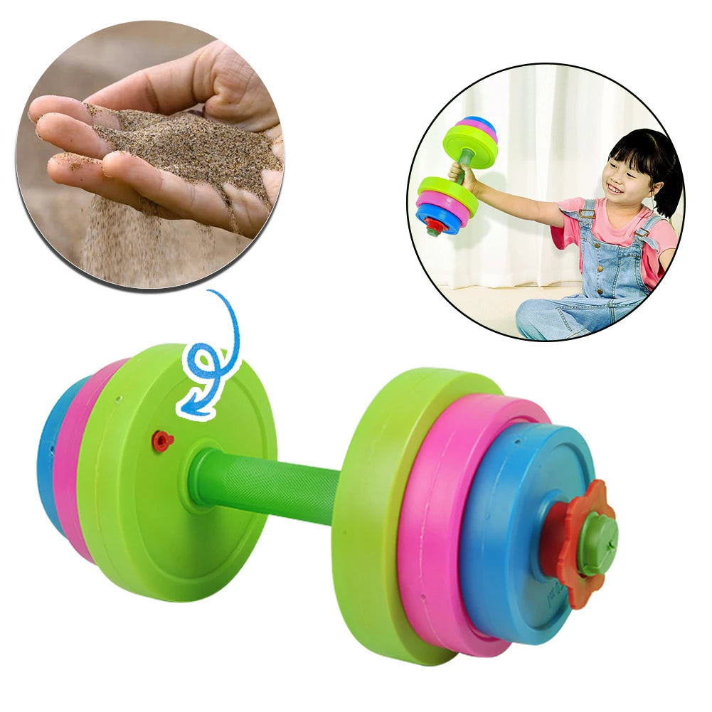 Children dumbbell detachable long barbell
