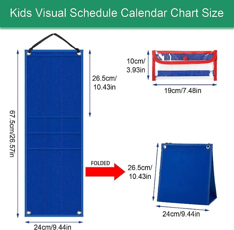 96 Pieces Kids Visual Schedule, Build Predictable Routines with Clarity and Choice