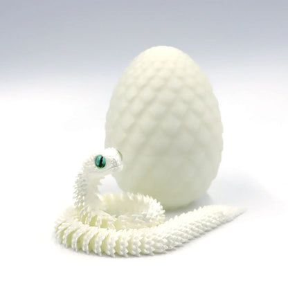 3D Printed Snake Eggs Ornament – Interlocked Desk Sculpture for Visual & Tactile Curiosity
