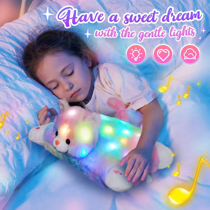 Cute Glowing Plush Toys with LED Light & Soft Lullabies
