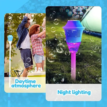 Electric Vertical Adjustable Height Bubble Machine With Music