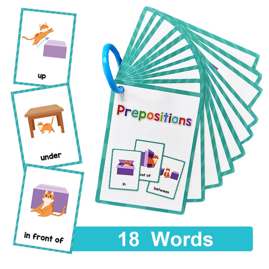 Prepositions Flash Cards