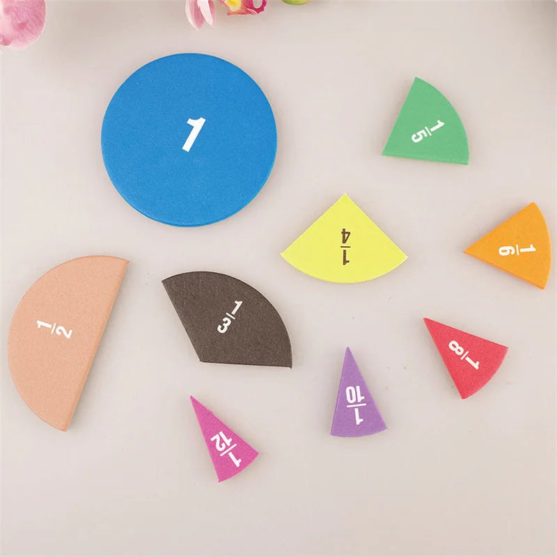 51Pcs Fractions Set – Shapes & Colours for Interactive Maths Learning