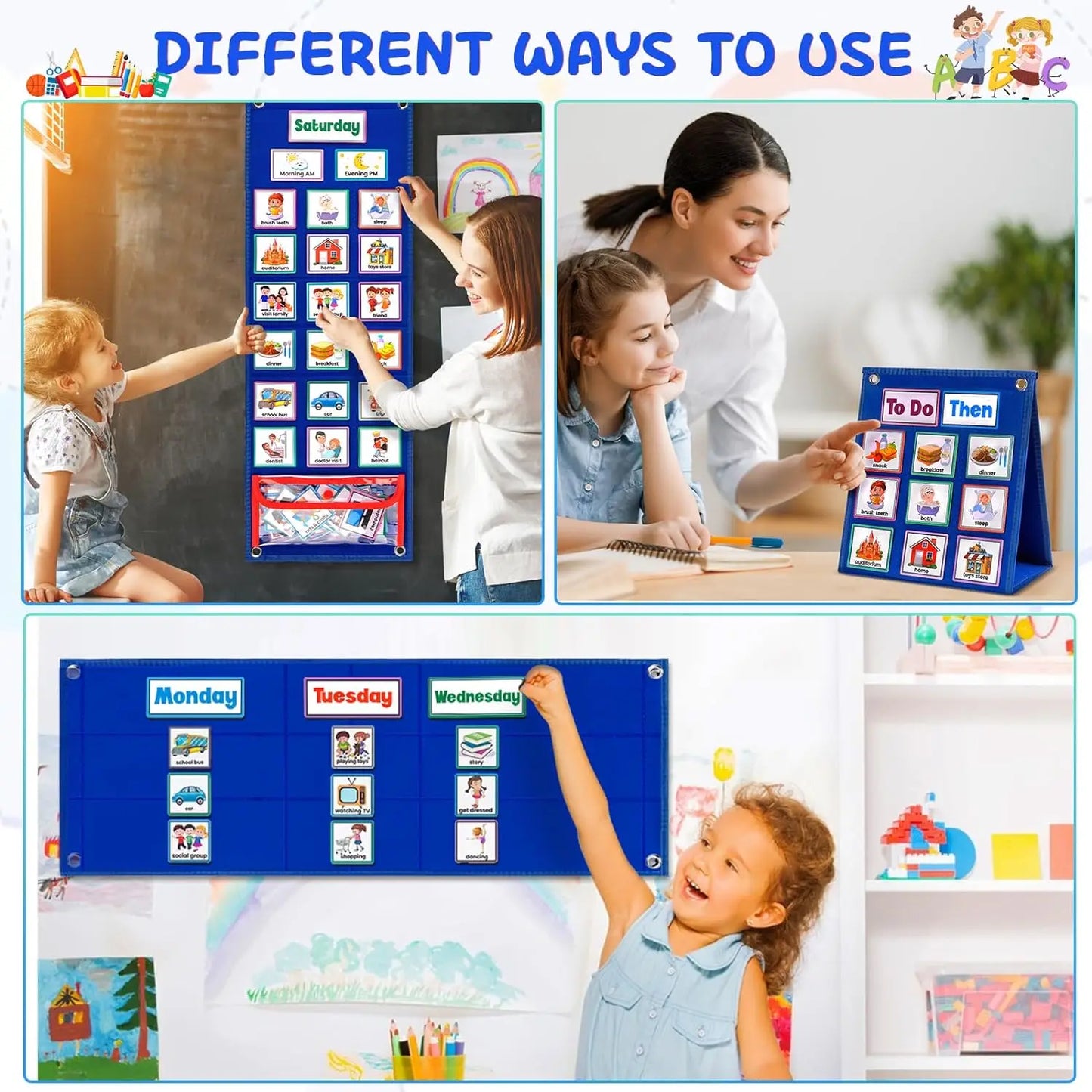 Visual Daily Schedule Chart Neurodivergent-Friendly Planner for Routine & Emotional Regulation